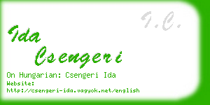 ida csengeri business card